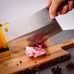7-inch Blade Japanese  Stainless Steel Bone Chopper Butcher Knife Heavy-Duty Meat Cleaver  knife with Wooden Handle